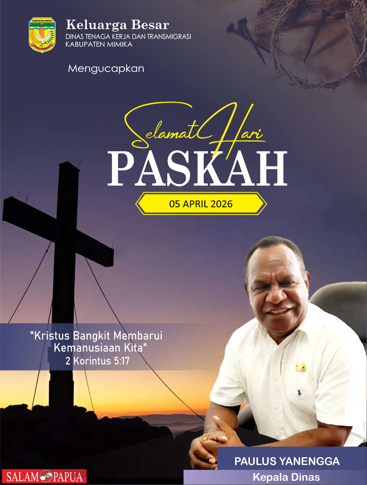 Iklan Paskah Disnakertrans