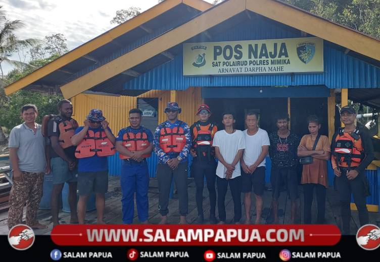 KM Jaya Baru Tenggelam Dihantam Ombak Di Muara Poumako Timika, Empat Penumpang Selamat