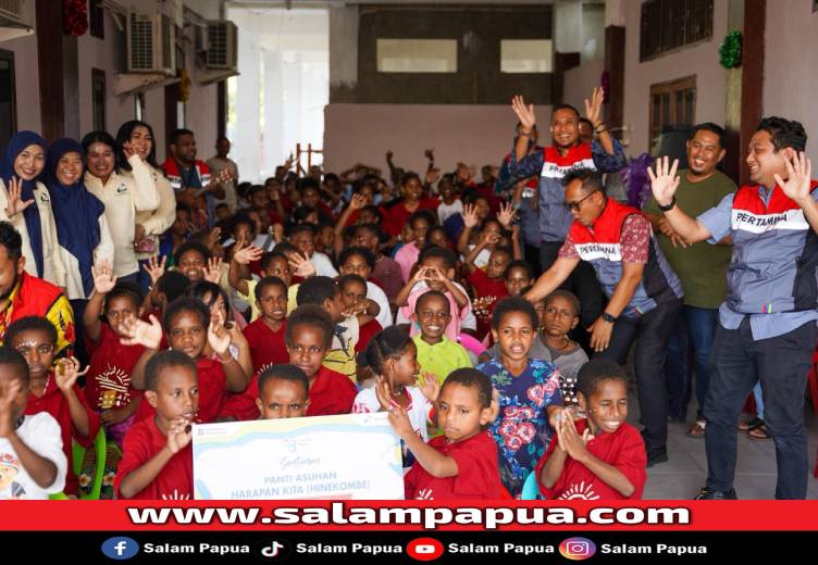 HUT Ke-68, Pertamina Patra Niaga Papua Maluku Berbagi Kebahagiaan Bersama 375 Anak Yatim