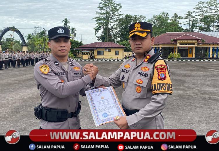 Sabet Medali Emas Dan Perak Di Cabor Kempo 2026, Kapolres Mimika Apresiasi Bripda Sandy Penghargaan