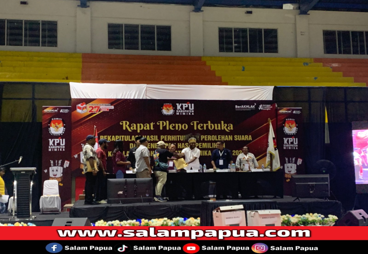 Berikut Perolehan Hasil Rekapitulasi Distrik Alama