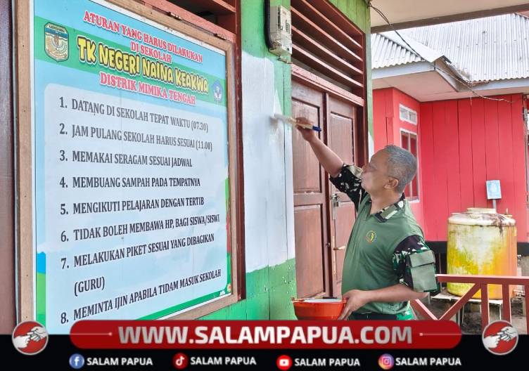 Satgas TMMD Hadirkan Suasana Baru Di TK Negeri Naena Keakwa