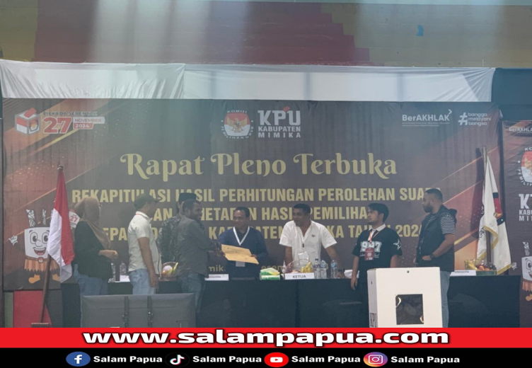 Berikut Hasil Rekapitulasi PSU Di Distrik Wania
