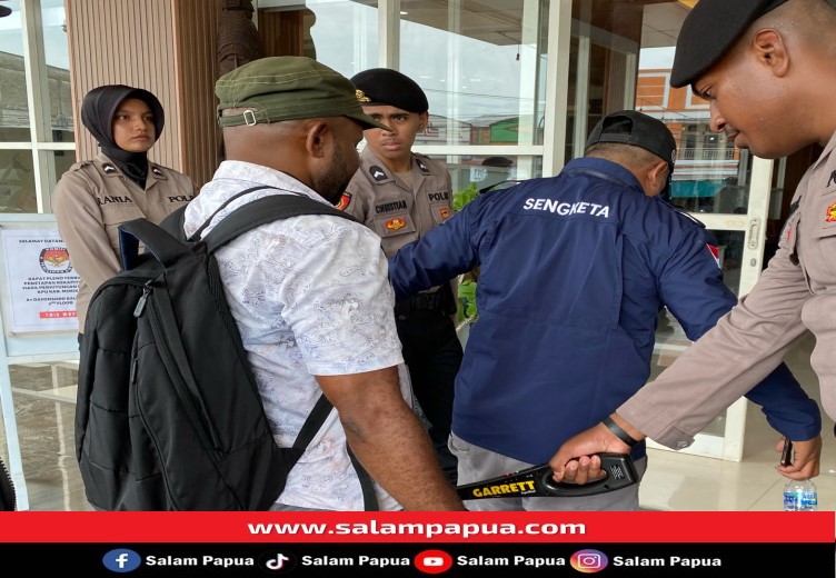 Polres Mimika Perketat Pengamanan Rekapitulasi Hasil Perhitungan Pemilu 2024 Tingkat Kabupaten