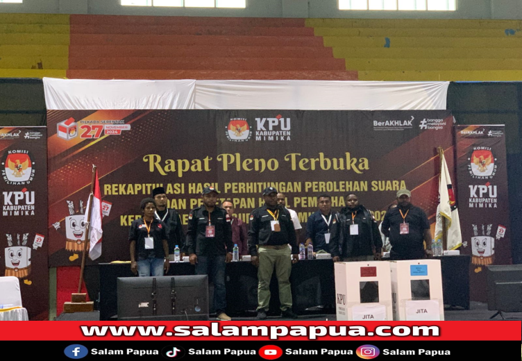 Berikut Perolehan Hasil Rekapitulasi Distrik Tembagapura