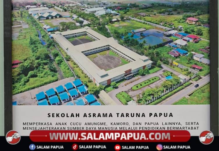 Denah Sekolah Asrama Taruna Papua di Jalan Sopoyono, Kelurahan Wonosari Jaya, SP4 Distrik Wania, Mimika, Papua Tengah (Salampapua.com/Sianturi)
