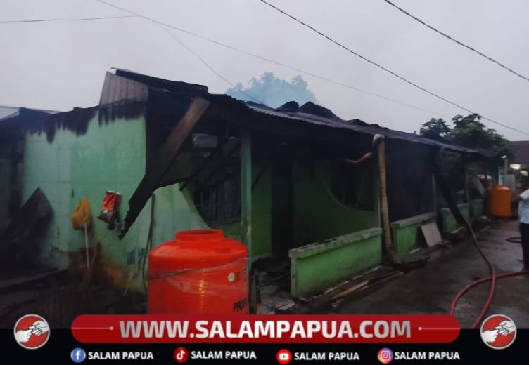 Empat Kamar Kos Di Jalan Petrosea Timika Ludes Terbakar, Tidak Ada Korban Jiwa