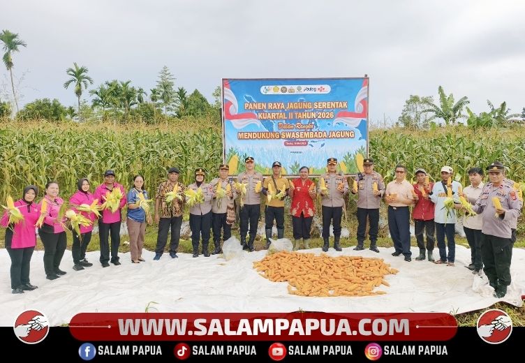 Polres Mimika Panen Jagung Kuartal 2 Di Lahan Seluas 1 Hektar