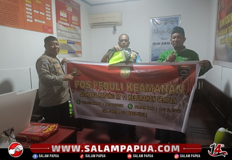 Perkuat Sinergi Kamtibmas, Polsek Mimika Baru Tambah Pos Peka