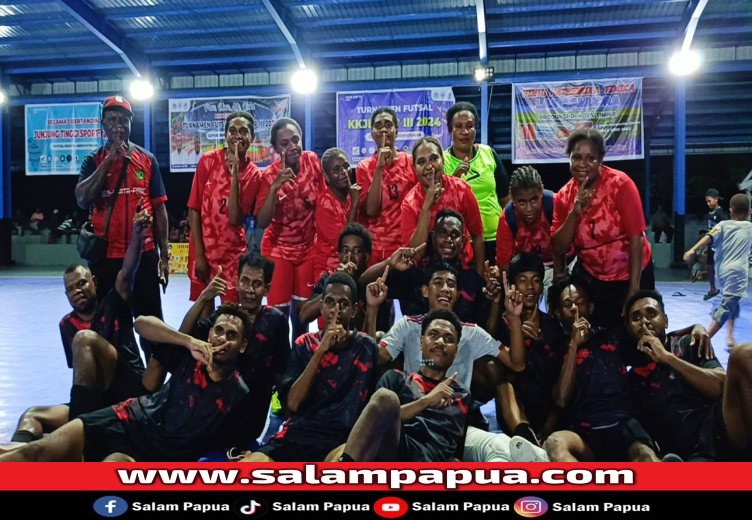 Tim Putra-Putri Menkarfi Juarai Teofani Futsal CUP 1 KKA3 Mimika 2024