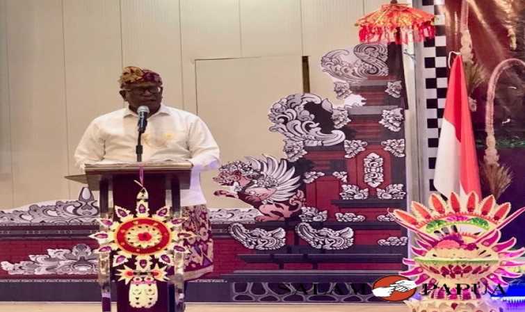 RAYAKAN DHARMA SANTI NYEPI TAHUN BARU SAKA 1945, PLT BUPATI MIMIKA: INI SEJARAH BAGI UMAT HINDU DI MIMIKA