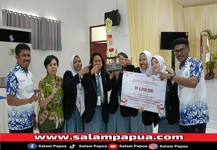 SMAN 1 Timika Raih Juara Lomba Cerdas Cermat Wawasan Kebangsaan Kesbangpol