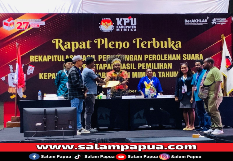 Berikut Perolehan Hasil Rekapitulasi Distrik Iwaka