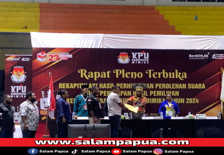 Berikut Perolehan Hasil Rekapitulasi Distrik Kwamki Narama, Saksi AIYE Isi Form Keberatan