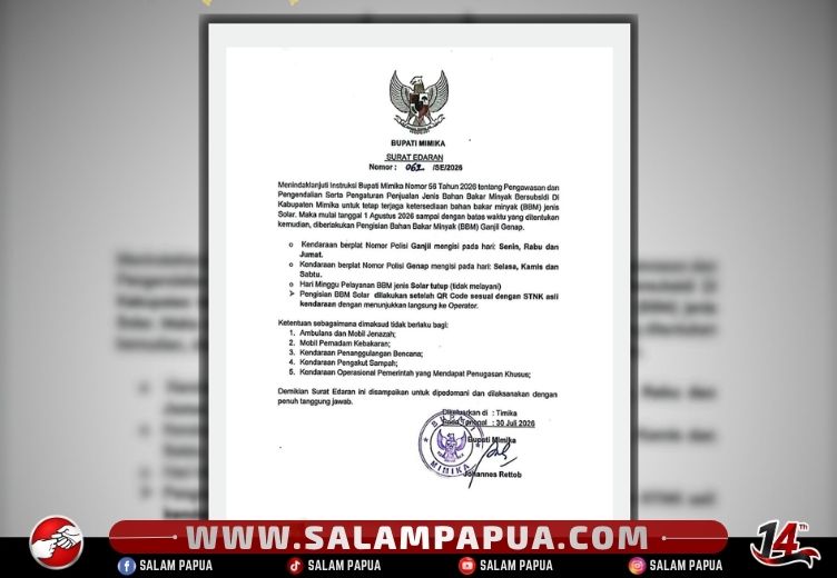 Mimika Terapkan Aturan Ganjil-Genap Pengisian BBM Solar Mulai 1 Agustus 2026