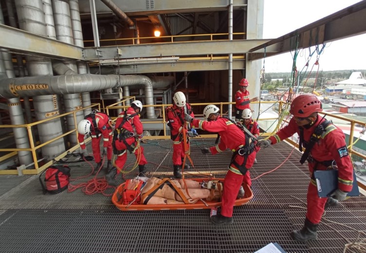Tim EP&R PTFI saat melakukan latihan persiapan di area Jobsite PTFI sejak bulan Mei-Agustus 2023 lalu (Foto:Corp.Comm PTFI)