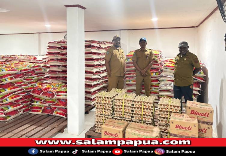 Gerak Cepat, Dinas Ketahanan Pangan Mimika Salurkan 4 Ton Beras Ke Jila