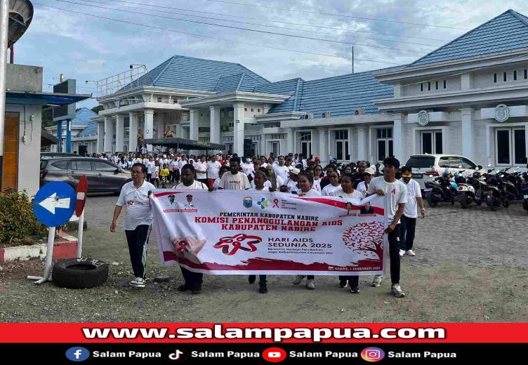 Peringati Hari AIDS Sedunia, Pemkab Nabire Gelar Jalan Santai