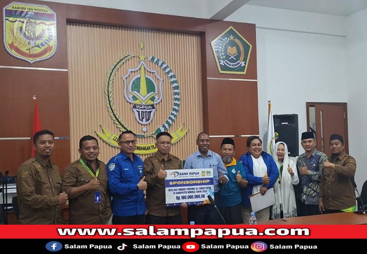 Bank Papua Bantu Rp 100 Juta Untuk MTQ XXX Se-Tanah Papua Di Mimika