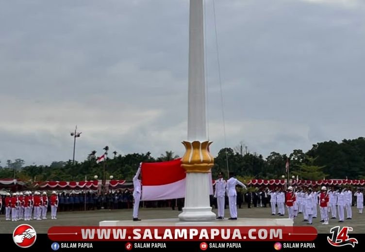 Pimpin Upacara HUT Ke-81 RI Di Mimika, Bupati John Rettob Tegaskan Komitmen Pembangunan Nyata Dan Penguatan Regulasi