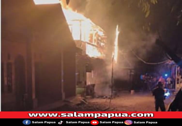 Rumah Warga Di Jalan Hasanuddin Timika Hangus Terbakar, Ini Penyebabnya