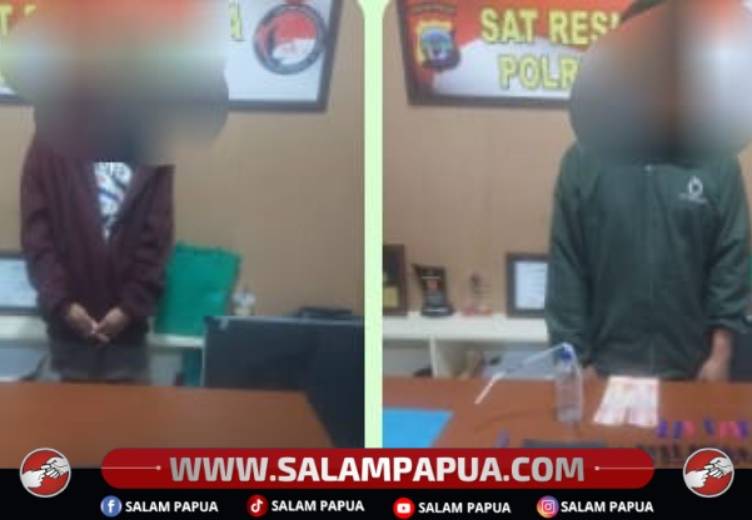 Sat Resnarkoba Polres Mimika Bekuk Dua Pengedar Sabu, Sita 38 Paket Dan Uang Tunai