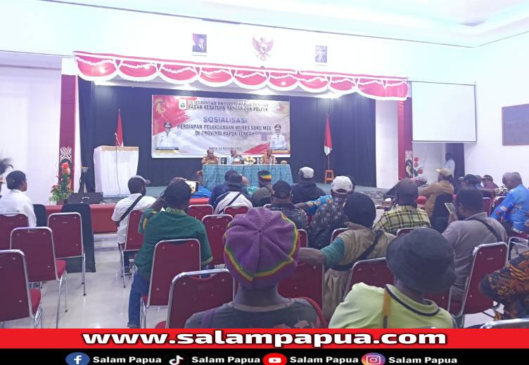 Kesbangpol Papua Tengah Gelar Sosialisasi Persiapan Mubes Suku Mee