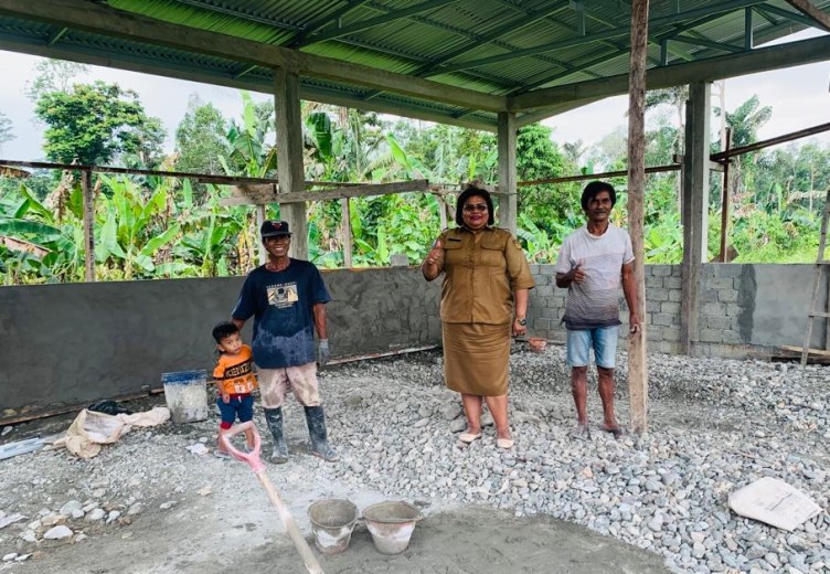 Dinas Tanaman Pangan, Hortikultura Dan Perkebunan Mimika Dirikan Rumah Pengolahan Sagu Di Kampung Miyoko