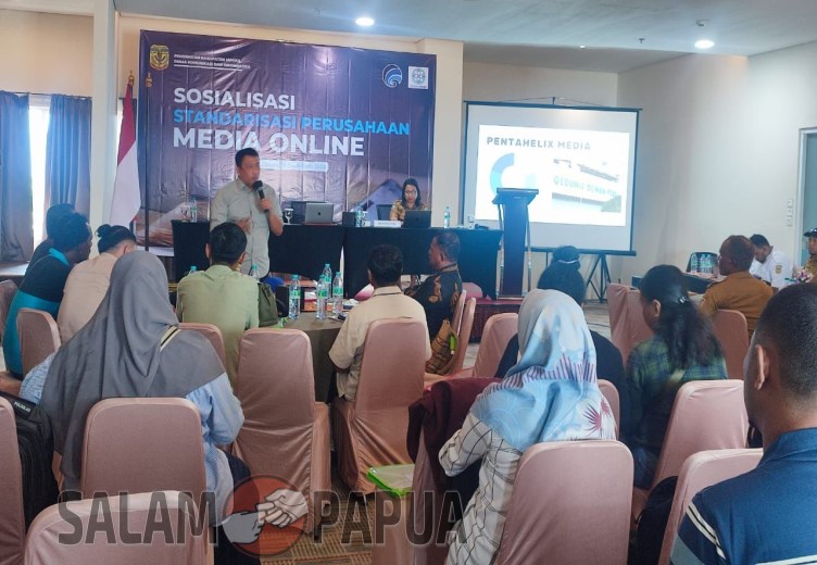 Diskominfo Mimika Datangkan Wakil Ketua Dewan Pers Sosialisasikan Standarisasi Perusahaan Pers Media Online