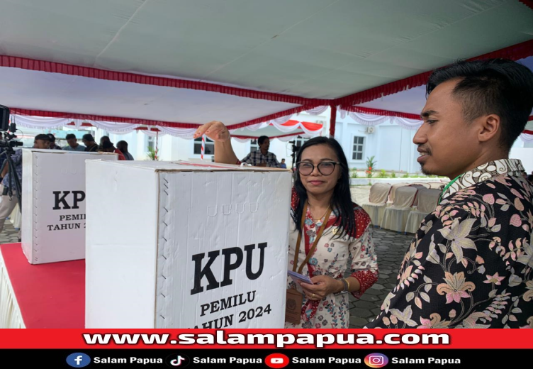 Libatkan Masyarakat, KPU Mimika Gelar Simulasi Pencoblosan