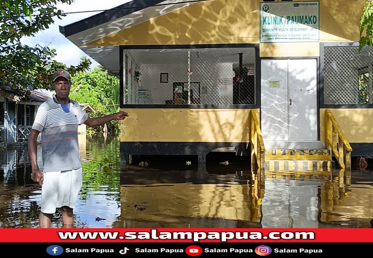 Sering Terendam Banjir, Pemkab Mimika Diminta Timbun Halaman Klinik Di Poumako