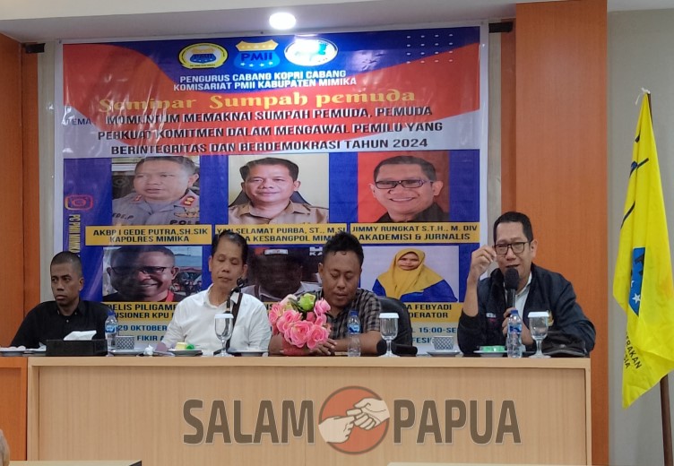 Peringati Hari Sumpah Pemuda 2023, PMII Mimika Gelar Seminar Perkuat Komitmen Pemuda Sukseskan Pemilu 2024