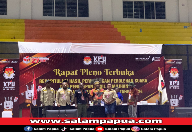Meskipun Saksi Keberatan, KPU Mimika Tetap Sahkan Rekapitulasi Distrik Mimika Timur Jauh