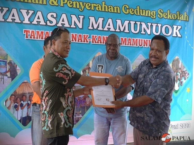 BERINVESTASI BAGI PENDIDIKAN ORANG PAPUA DI MIMIKA, FREEPORT INDONESIA BANGUN GEDUNG TK DI UTIKINI BARU