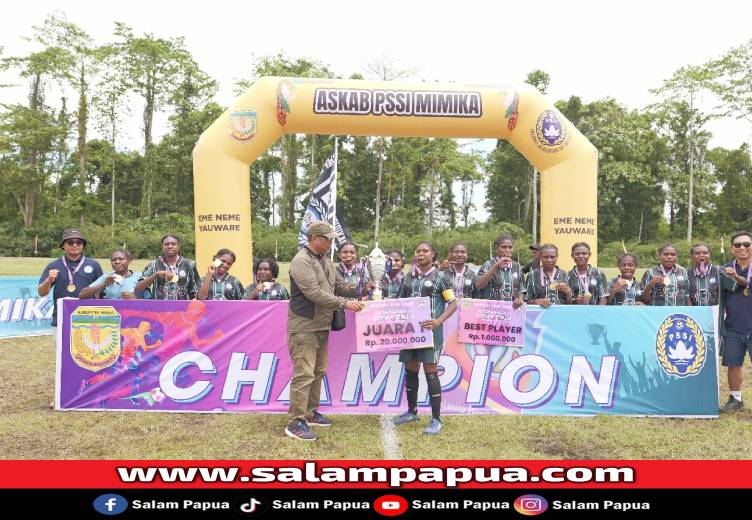 SMP Sentra Pendidikan Juara Turnamen Galanita Askab PSSI Mimika 2025