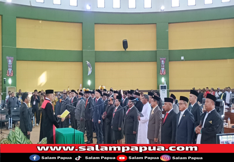 35 Anggota DPRD Mimika Periode 2024-2029 Resmi Dilantik, Iwan Anwar Jadi Ketua Sementara