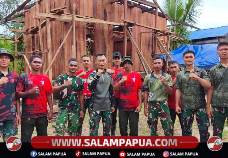 Prajurit Yonif TP 820/DAAI Bangga Terlibat Dalam TMMD Ke-128 Kodim 1710/Mimika