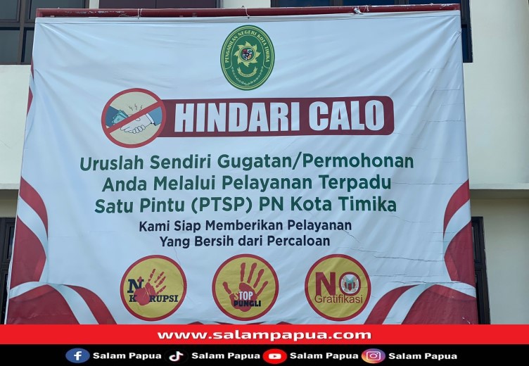 PN Timika Tegas Imbau Masyarakat Hindari Calo Saat Membuat Gugatan