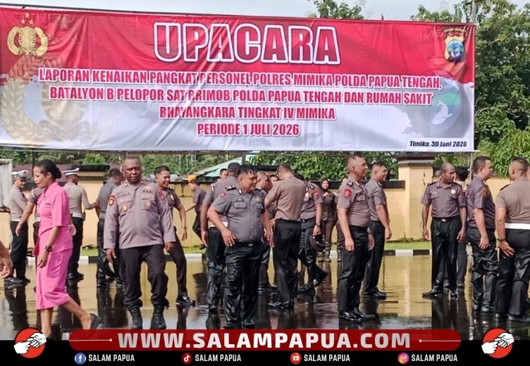 71 Personel Polres Mimika Naik Pangkat Periode Juli 2026