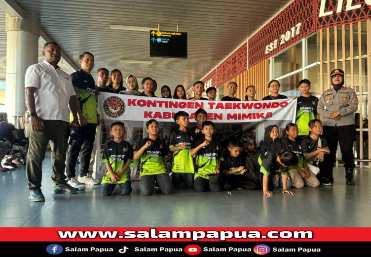 Target Raih Juara Umum, Tim Taekwondo Timika Ikuti Kejurnas Papua Open 2025 Di Jayapura