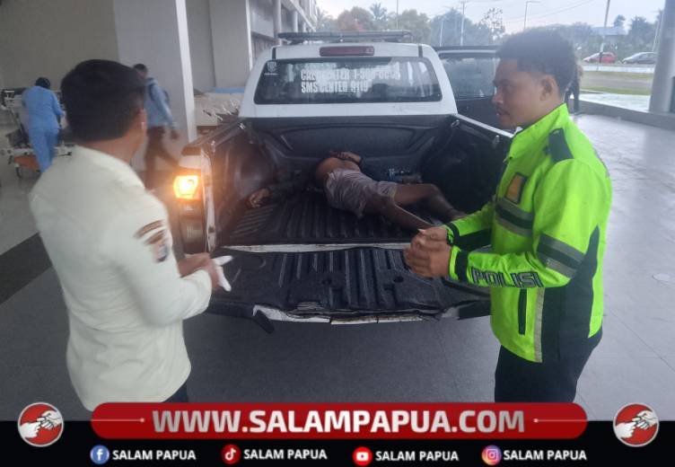 Pengendara Motor Tewas Dalam Kecelakaan Tunggal Di Jalan Poros SP 5 Timika