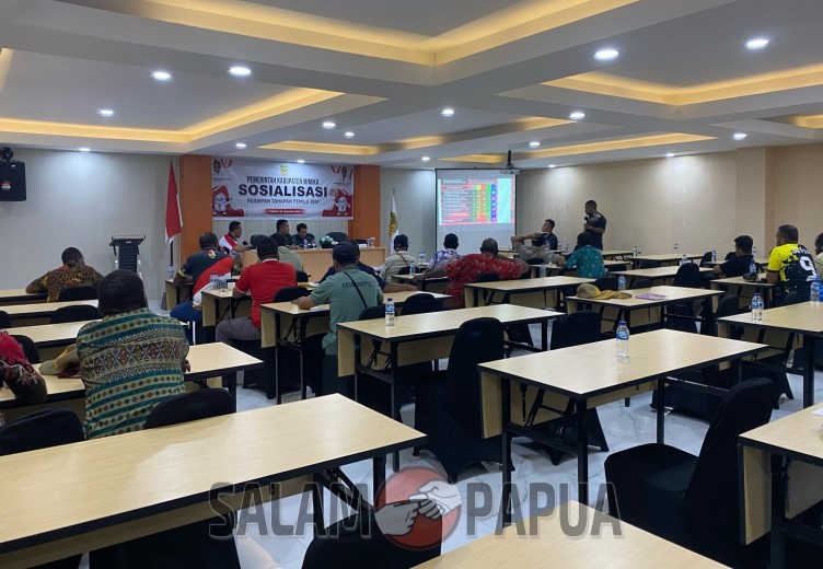 Kesbangpol Gelar Sosialisasi Kesiapan Pemilu 2024 Kepada Kadistrik Se-Kabupaten Mimika
