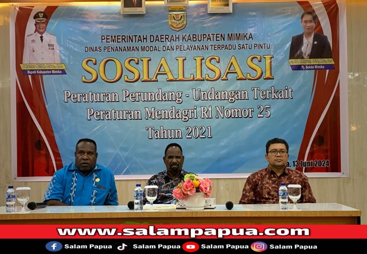 PARADE FOTO: DPMPTSP Mimika Gelar Sosialisasi Permendagri 25 Tahun 2021